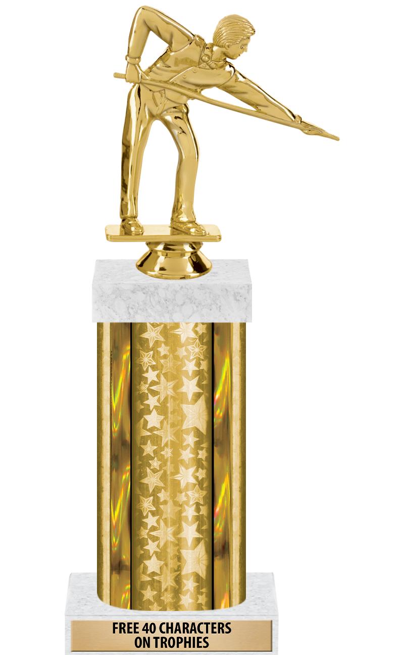 14"GOLD/GD-STARS-GD FIG/SQUARE