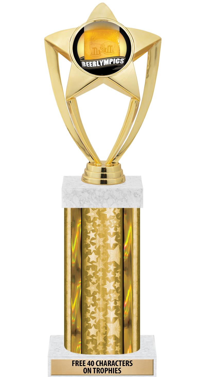 14"GOLD/GD-STARS-GD FIG/SQUARE