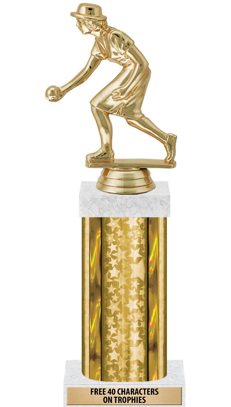 14"GOLD/GD-STARS-GD FIG/SQUARE