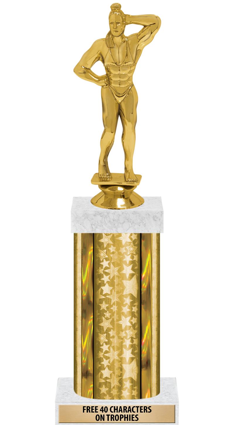 14"GOLD/GD-STARS-GD FIG/SQUARE