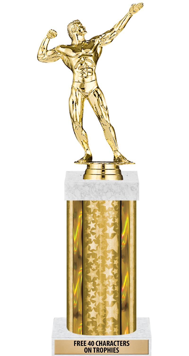 14"GOLD/GD-STARS-GD FIG/SQUARE