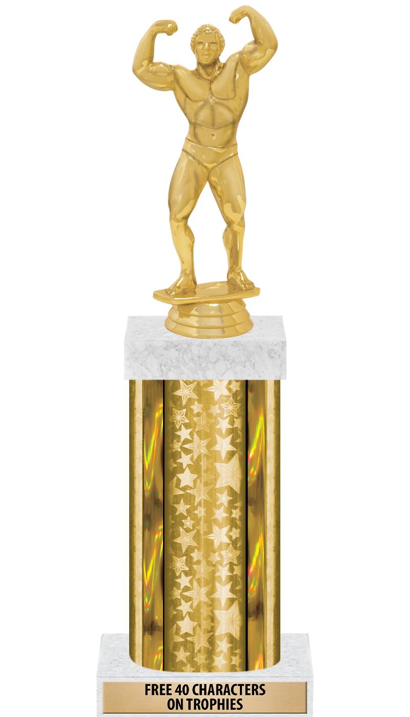 14"GOLD/GD-STARS-GD FIG/SQUARE