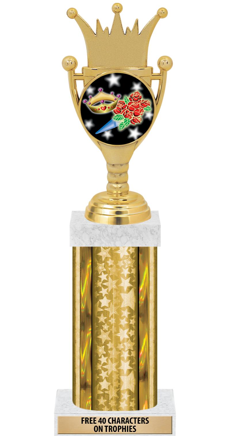 14"GOLD/GD-STARS-GD FIG/SQUARE