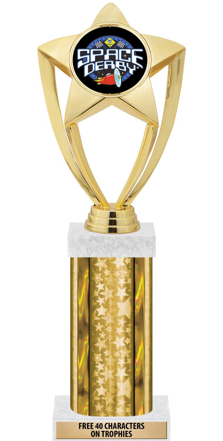 14"GOLD/GD-STARS-GD FIG/SQUARE