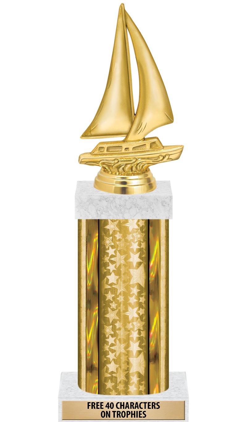 14"GOLD/GD-STARS-GD FIG/SQUARE