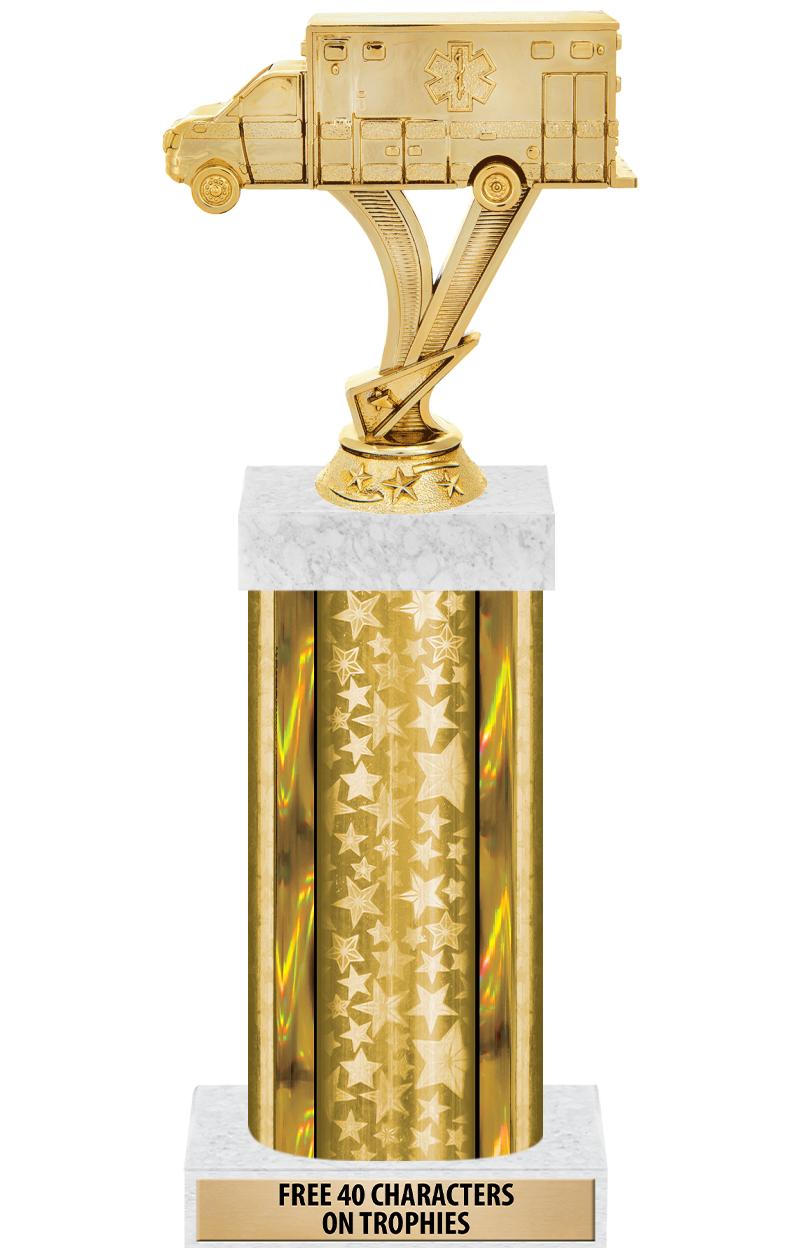 14"GOLD/GD-STARS-GD FIG/SQUARE