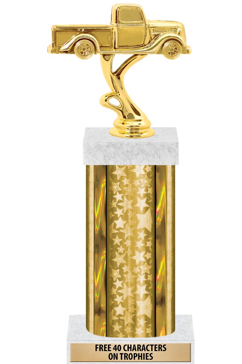 14"GOLD/GD-STARS-GD FIG/SQUARE