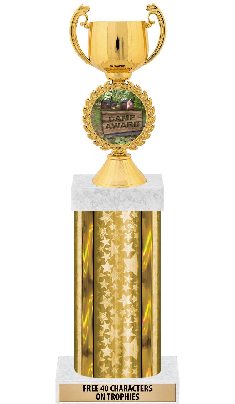 14"GOLD/GD-STARS-GD FIG/SQUARE