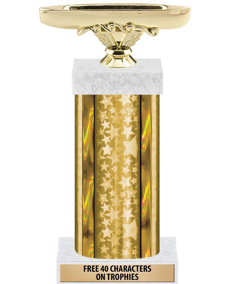 14"GOLD/GD-STARS-GD FIG/SQUARE