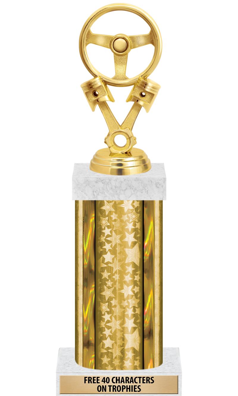 14"GOLD/GD-STARS-GD FIG/SQUARE