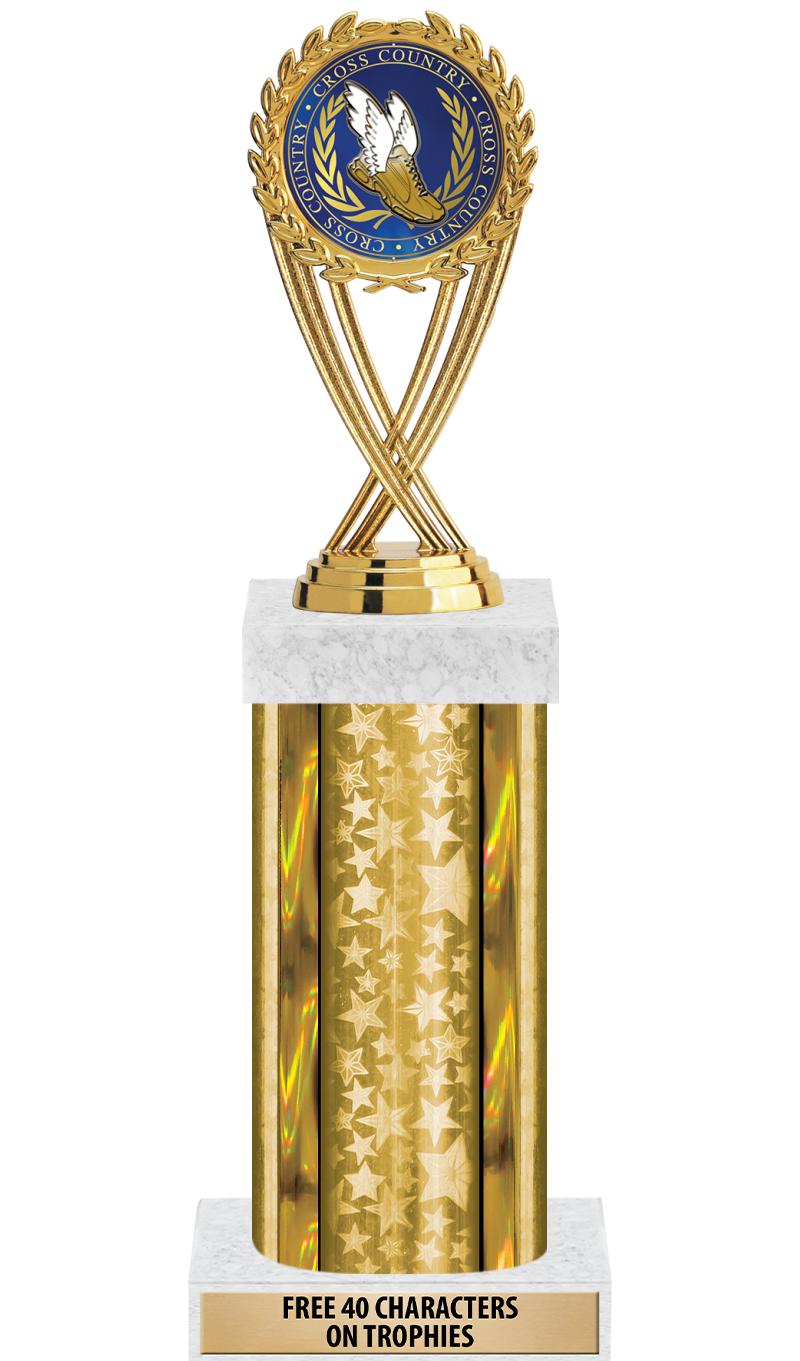 14"GOLD/GD-STARS-GD FIG/SQUARE