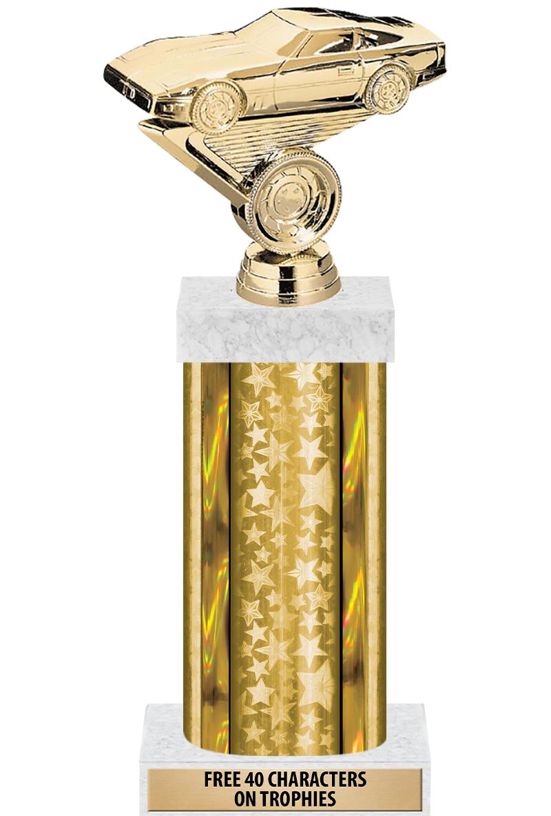 14"GOLD/GD-STARS-GD FIG/SQUARE