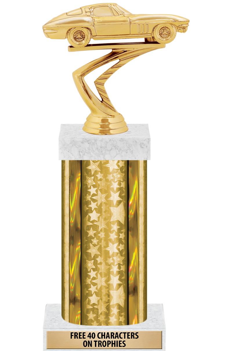 14"GOLD/GD-STARS-GD FIG/SQUARE