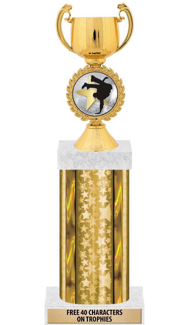 14"GOLD/GD-STARS-GD FIG/SQUARE