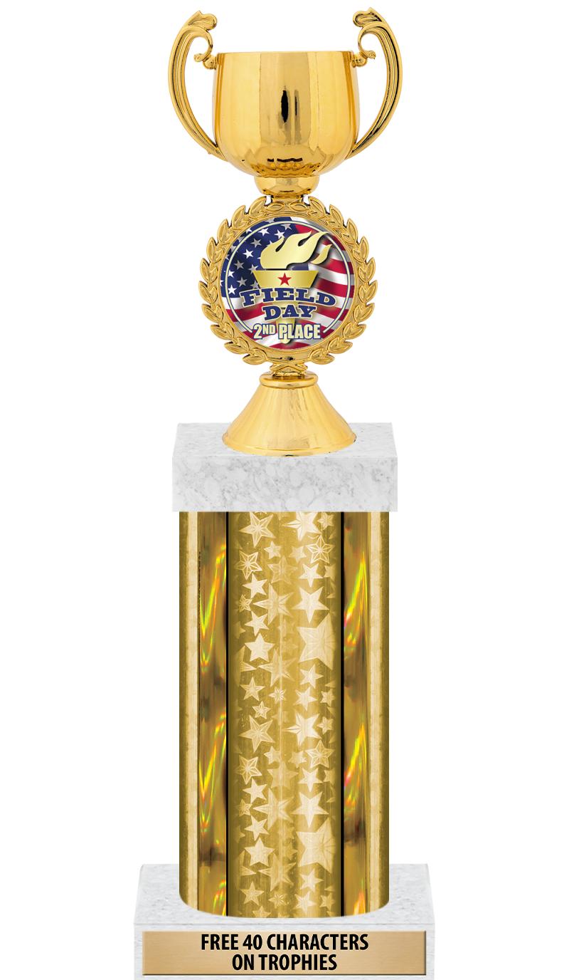 14"GOLD/GD-STARS-GD FIG/SQUARE