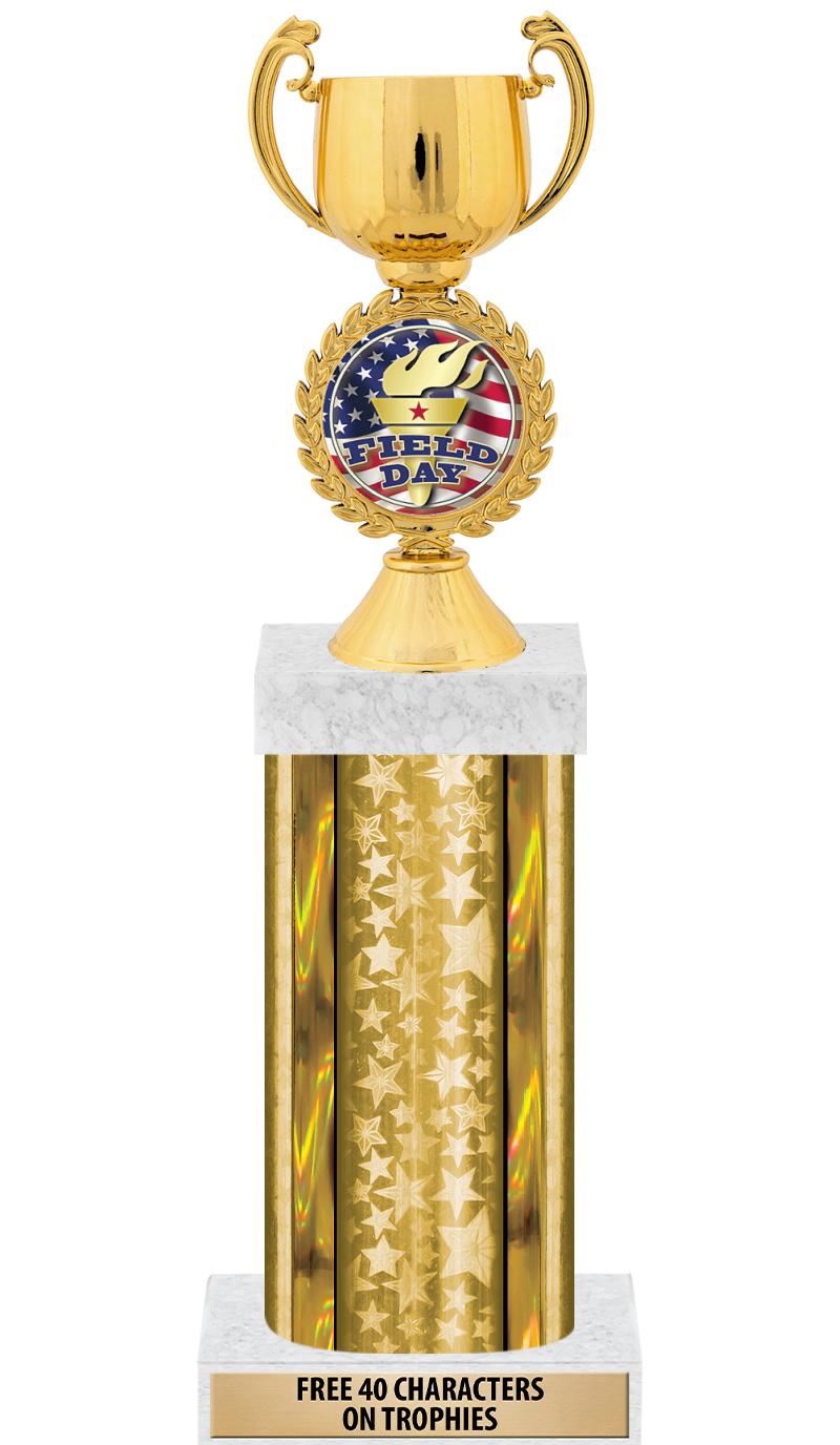 14"GOLD/GD-STARS-GD FIG/SQUARE