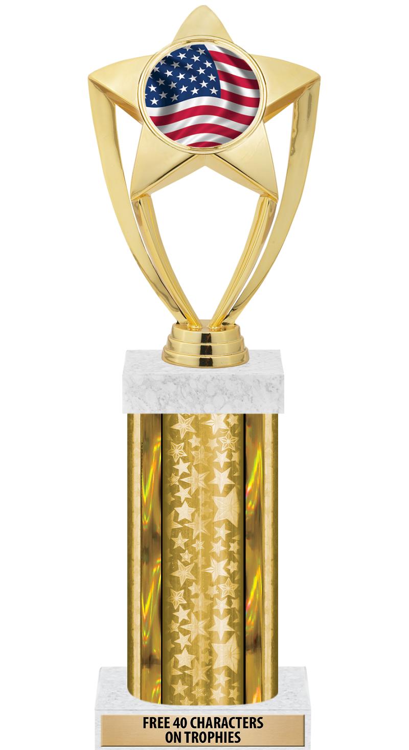 14"GOLD/GD-STARS-GD FIG/SQUARE