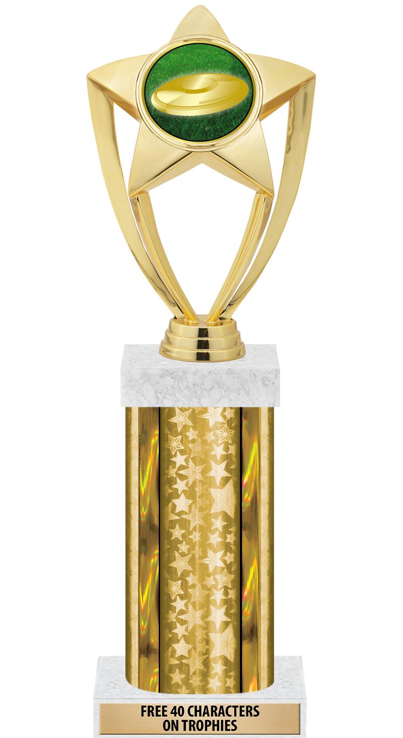 14"GOLD/GD-STARS-GD FIG/SQUARE