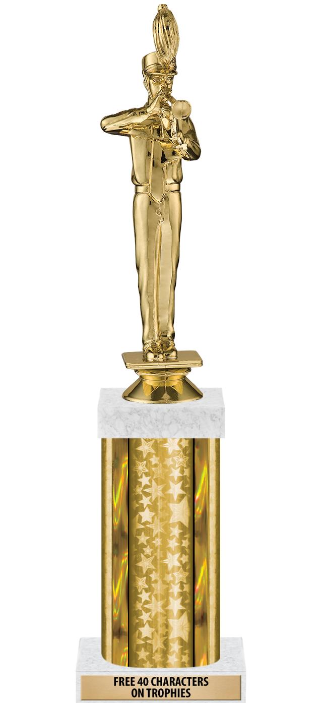 14"GOLD/GD-STARS-GD FIG/SQUARE