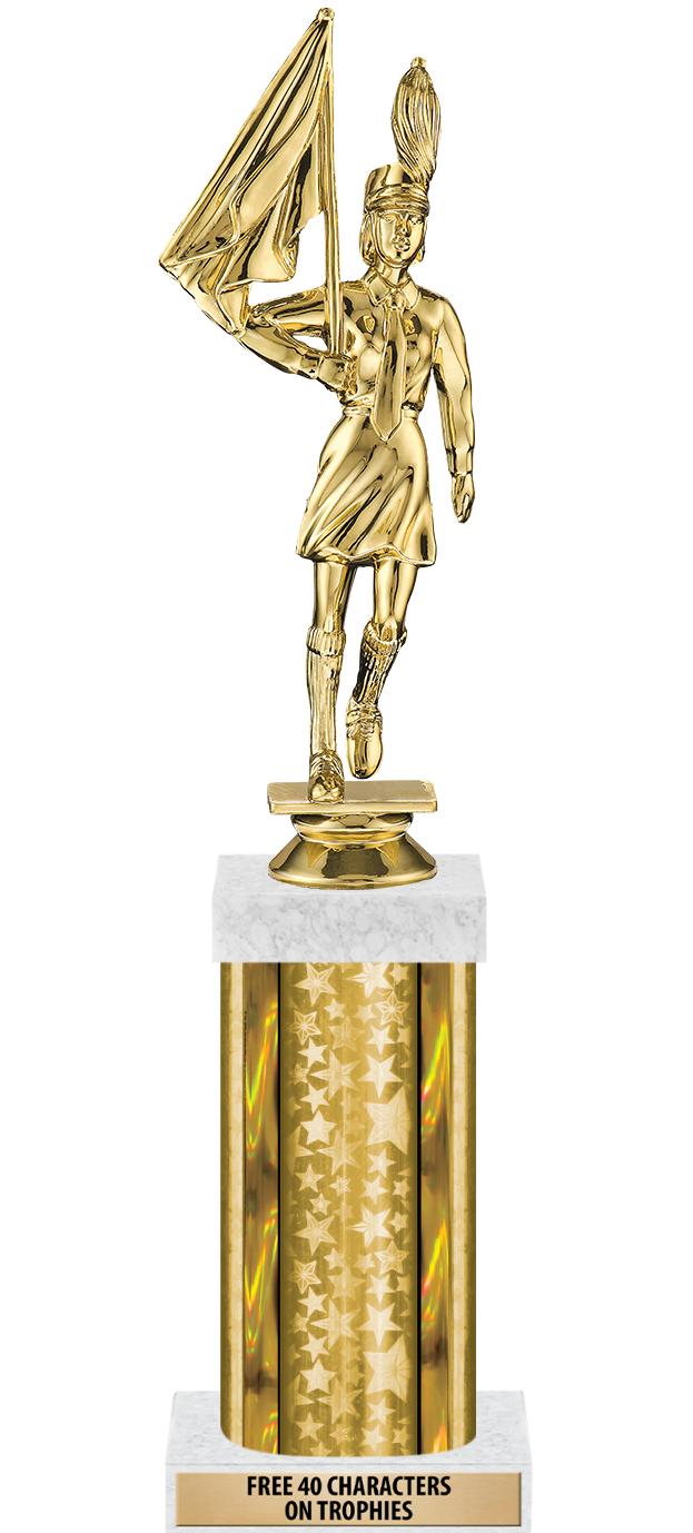 14"GOLD/GD-STARS-GD FIG/SQUARE