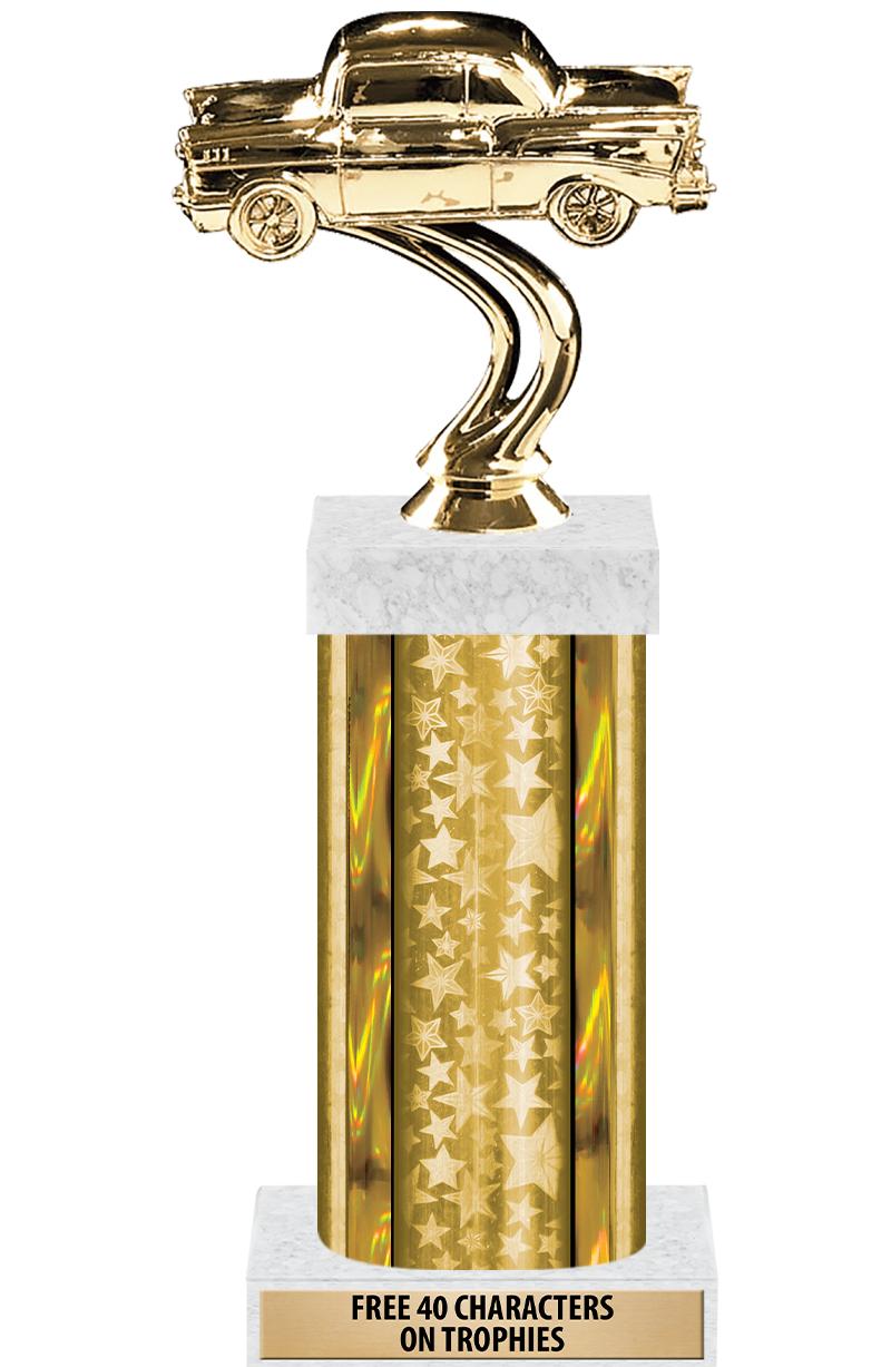 14"GOLD/GD-STARS-GD FIG/SQUARE