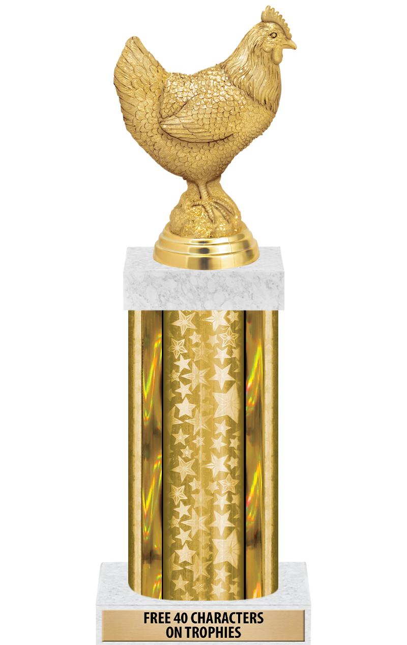 14"GOLD/GD-STARS-GD FIG/SQUARE