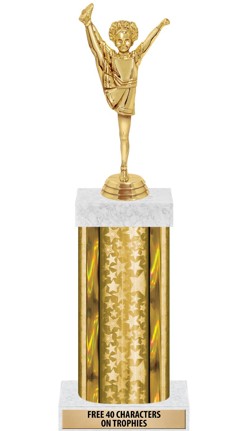 14"GOLD/GD-STARS-GD FIG/SQUARE