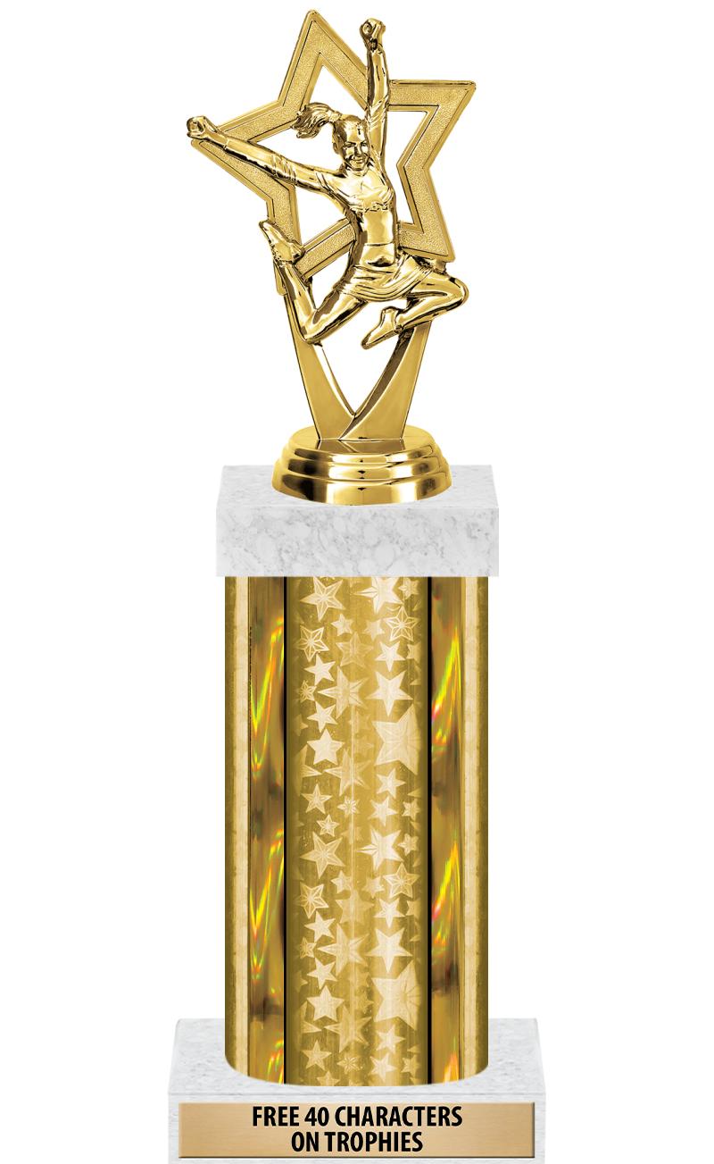 14"GOLD/GD-STARS-GD FIG/SQUARE