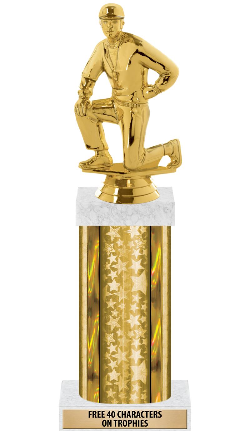 14"GOLD/GD-STARS-GD FIG/SQUARE