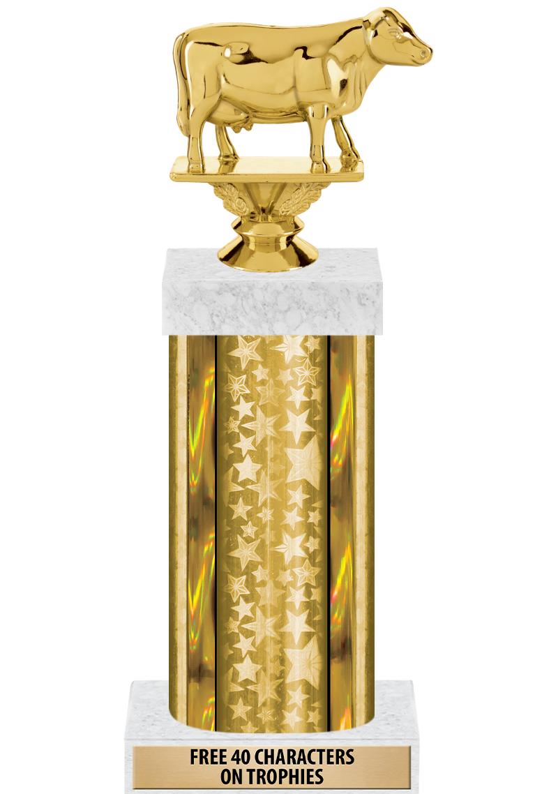 14"GOLD/GD-STARS-GD FIG/SQUARE