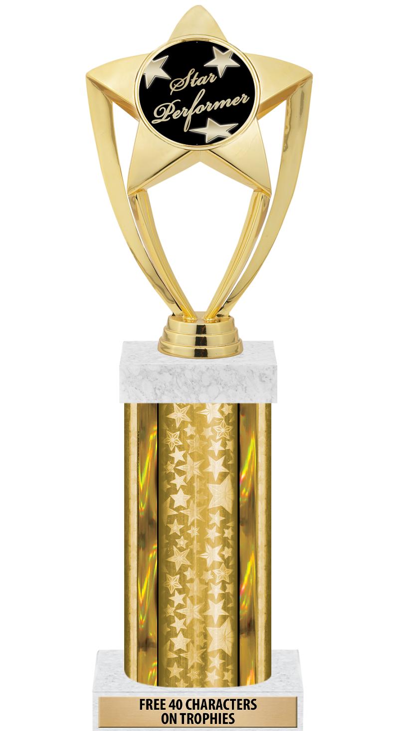 14"GOLD/GD-STARS-GD FIG/SQUARE