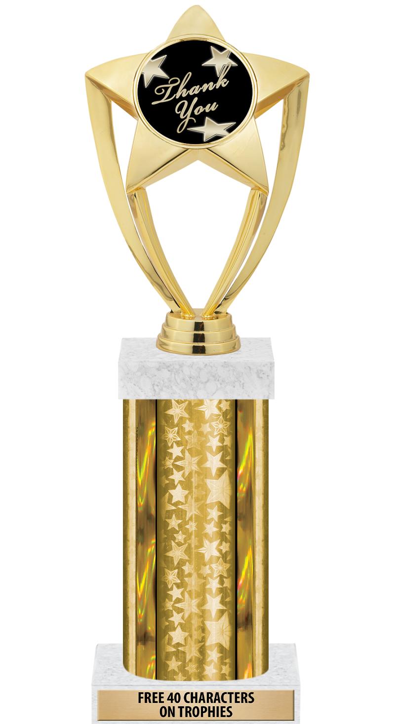 14"GOLD/GD-STARS-GD FIG/SQUARE