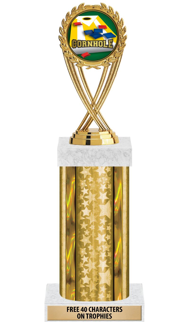 14"GOLD/GD-STARS-GD FIG/SQUARE