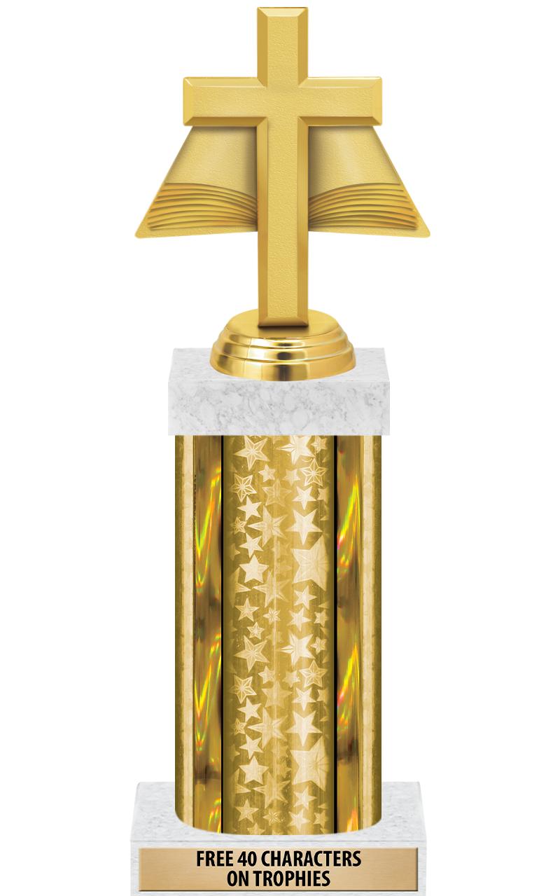 14"GOLD/GD-STARS-GD FIG/SQUARE