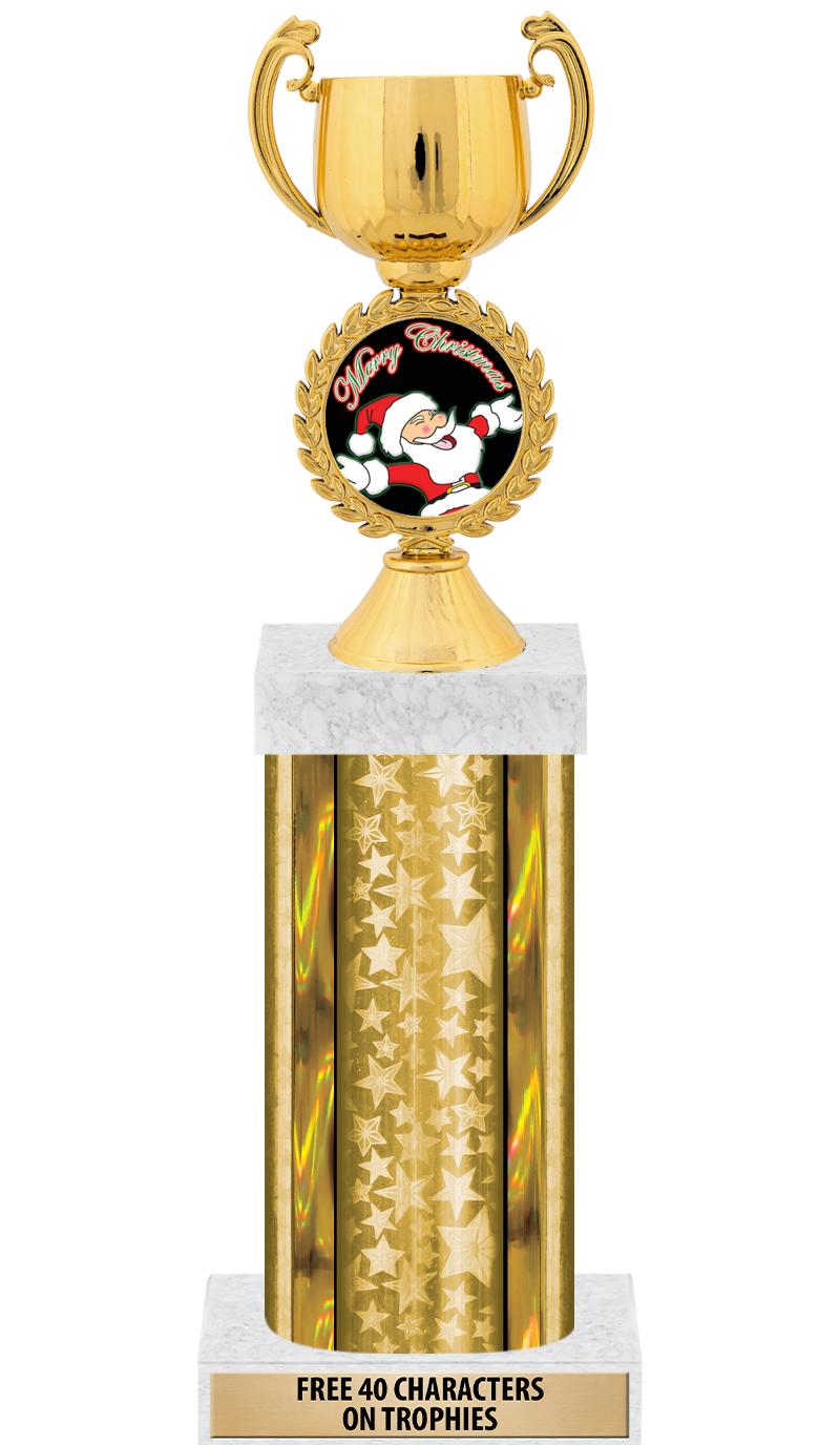 14"GOLD/GD-STARS-GD FIG/SQUARE