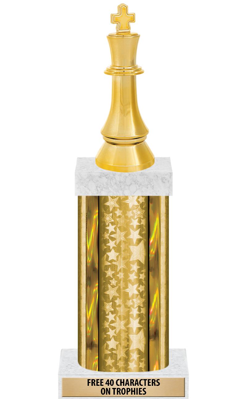 14"GOLD/GD-STARS-GD FIG/SQUARE