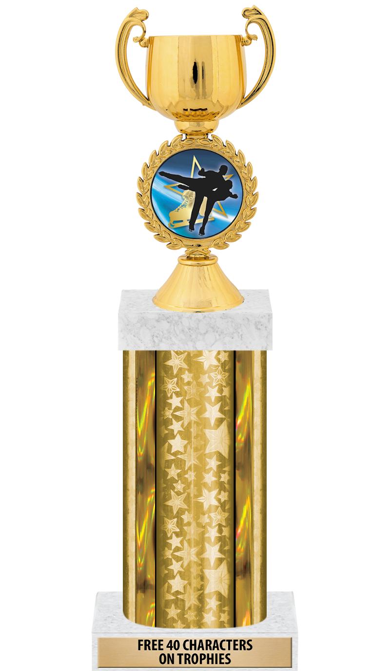 14"GOLD/GD-STARS-GD FIG/SQUARE