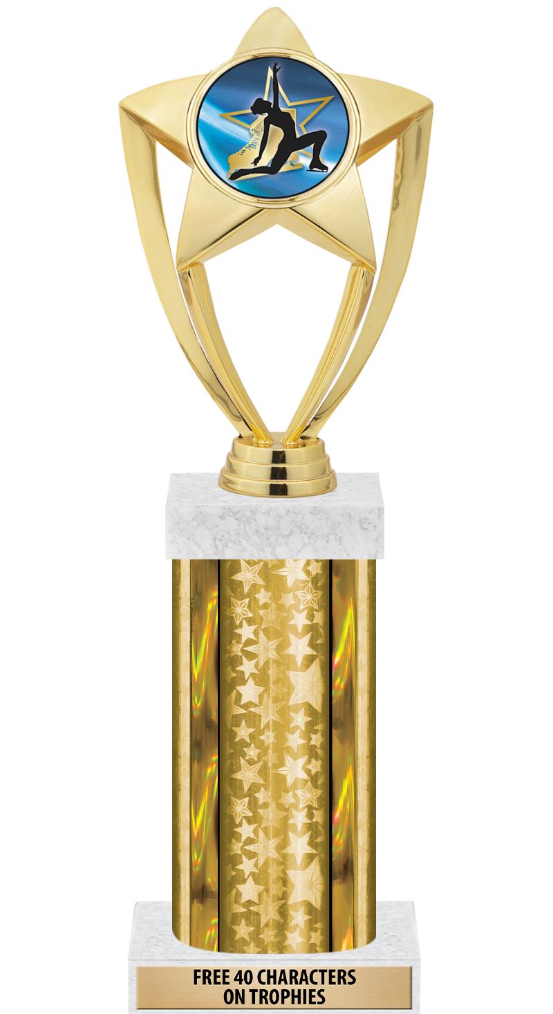 14"GOLD/GD-STARS-GD FIG/SQUARE