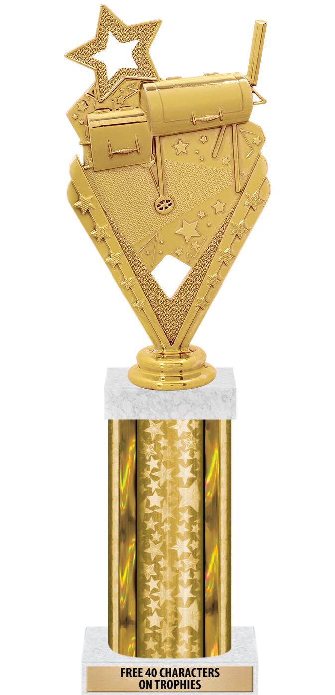 14"GOLD/GD-STARS-GD FIG/SQUARE