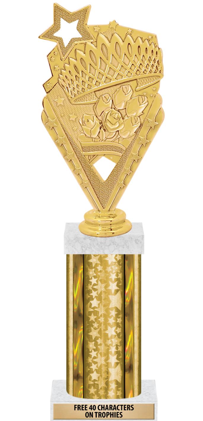 14"GOLD/GD-STARS-GD FIG/SQUARE