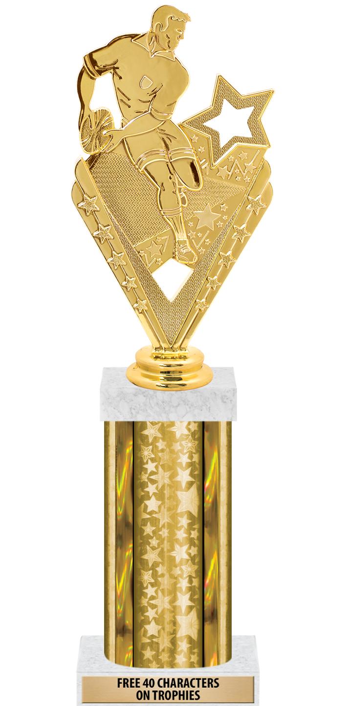 14"GOLD/GD-STARS-GD FIG/SQUARE