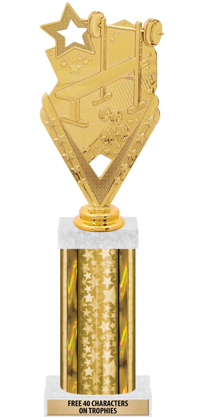 14"GOLD/GD-STARS-GD FIG/SQUARE