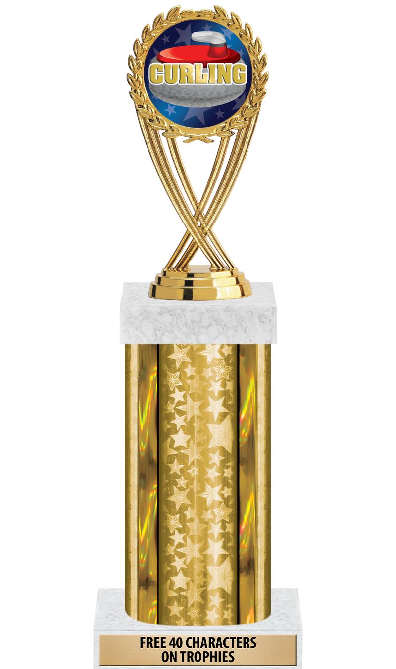 14"GOLD/GD-STARS-GD FIG/SQUARE