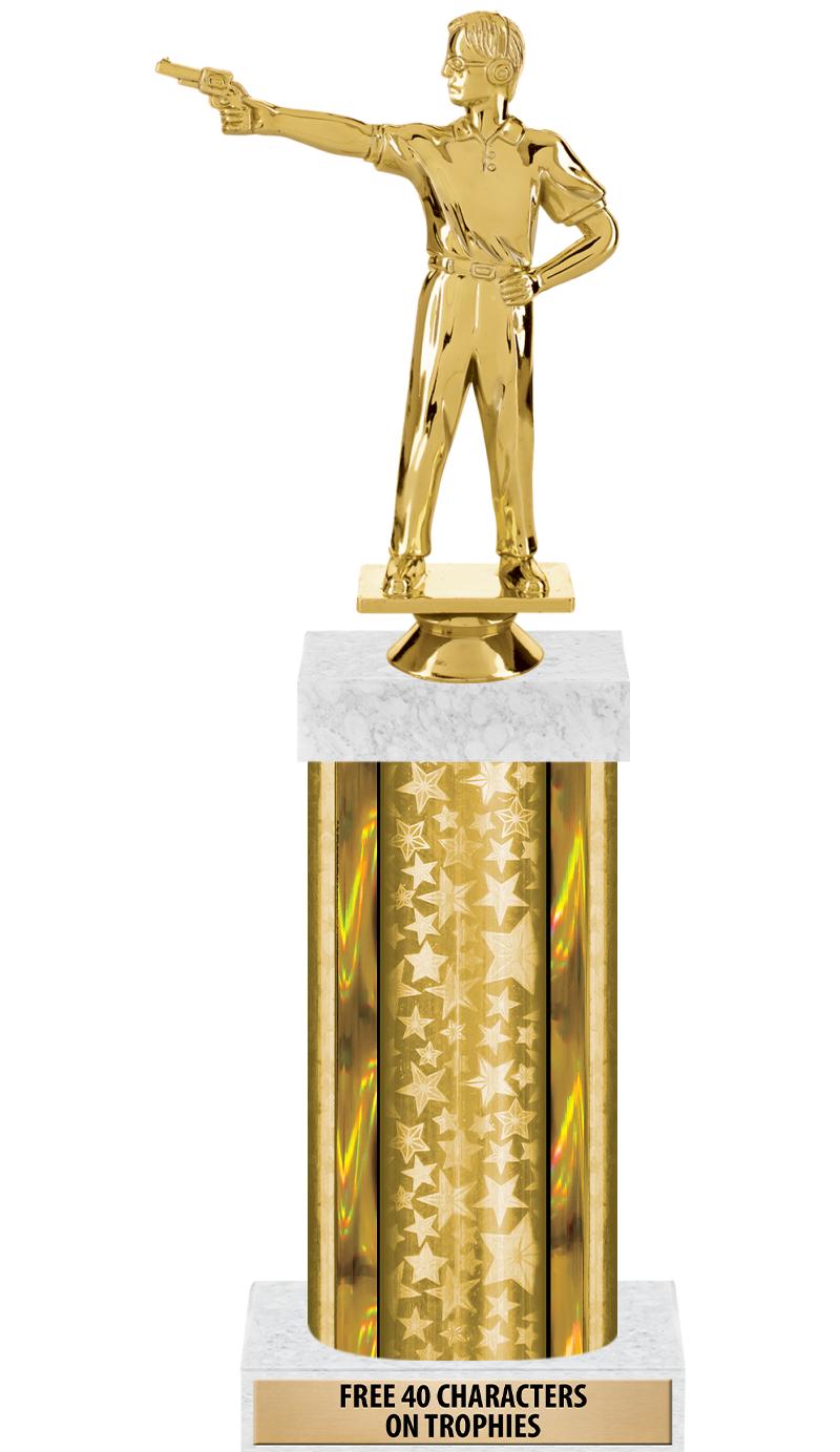 14"GOLD/GD-STARS-GD FIG/SQUARE