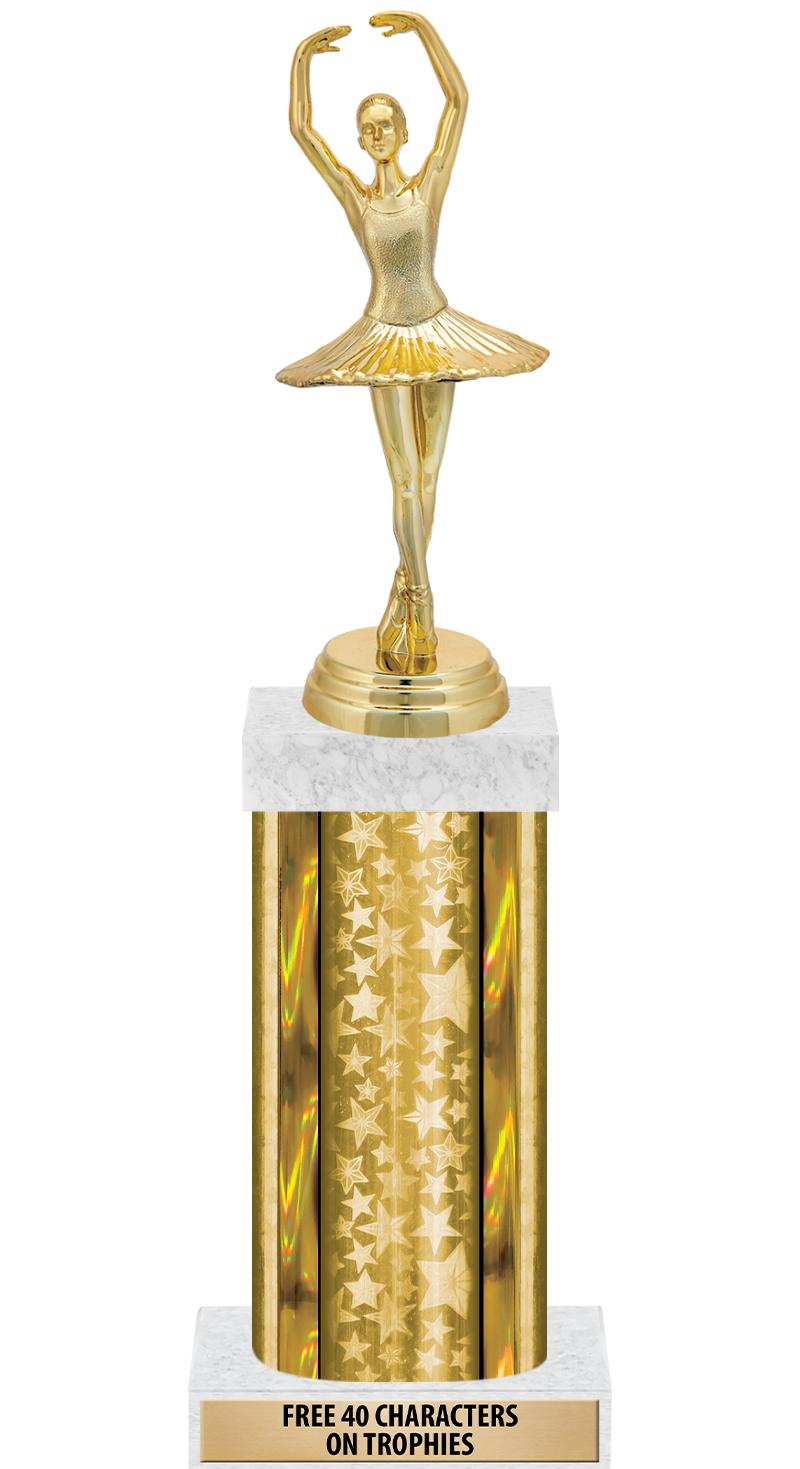 14"GOLD/GD-STARS-GD FIG/SQUARE