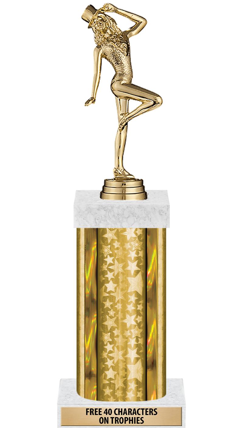 14"GOLD/GD-STARS-GD FIG/SQUARE