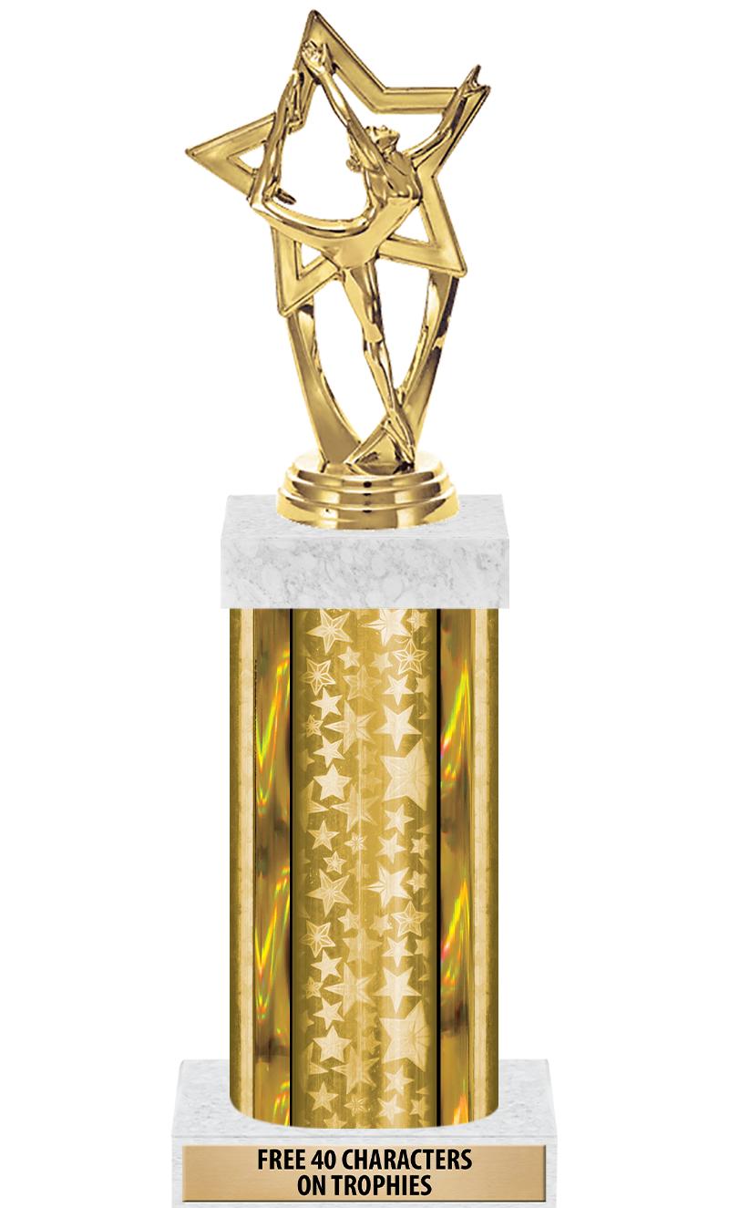 14"GOLD/GD-STARS-GD FIG/SQUARE