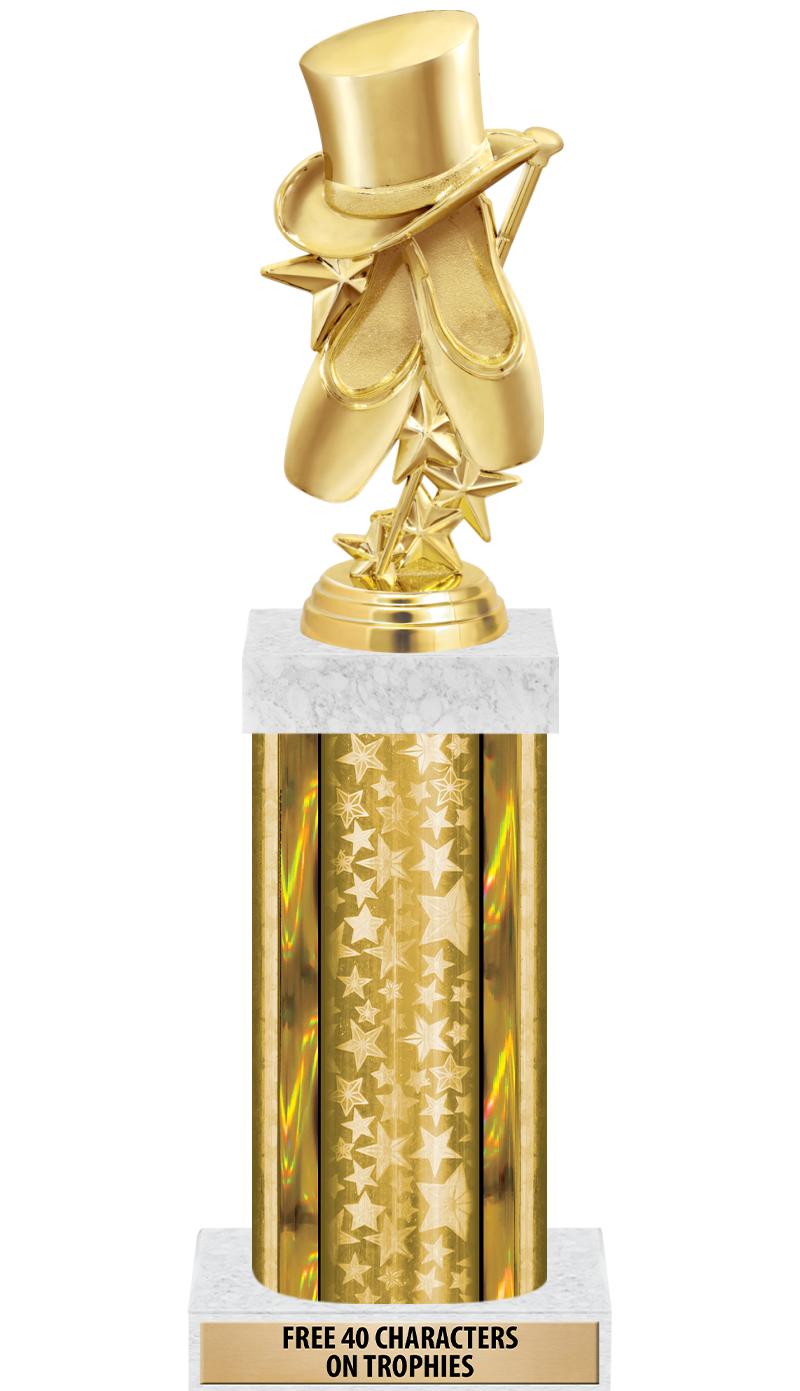 14"GOLD/GD-STARS-GD FIG/SQUARE