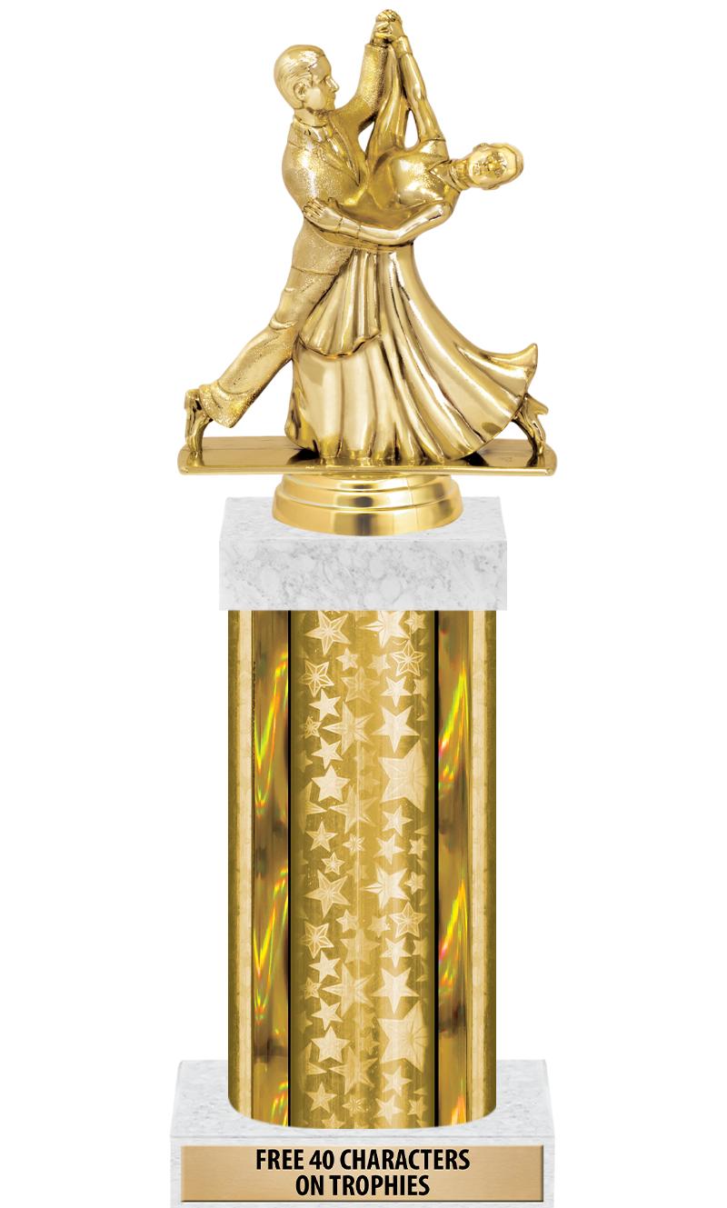 14"GOLD/GD-STARS-GD FIG/SQUARE