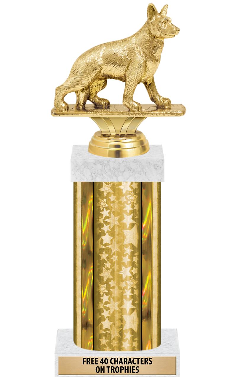 14"GOLD/GD-STARS-GD FIG/SQUARE